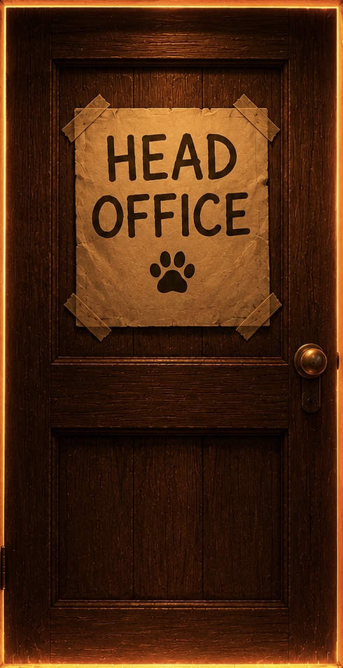 Head Office premium glowing door entrance